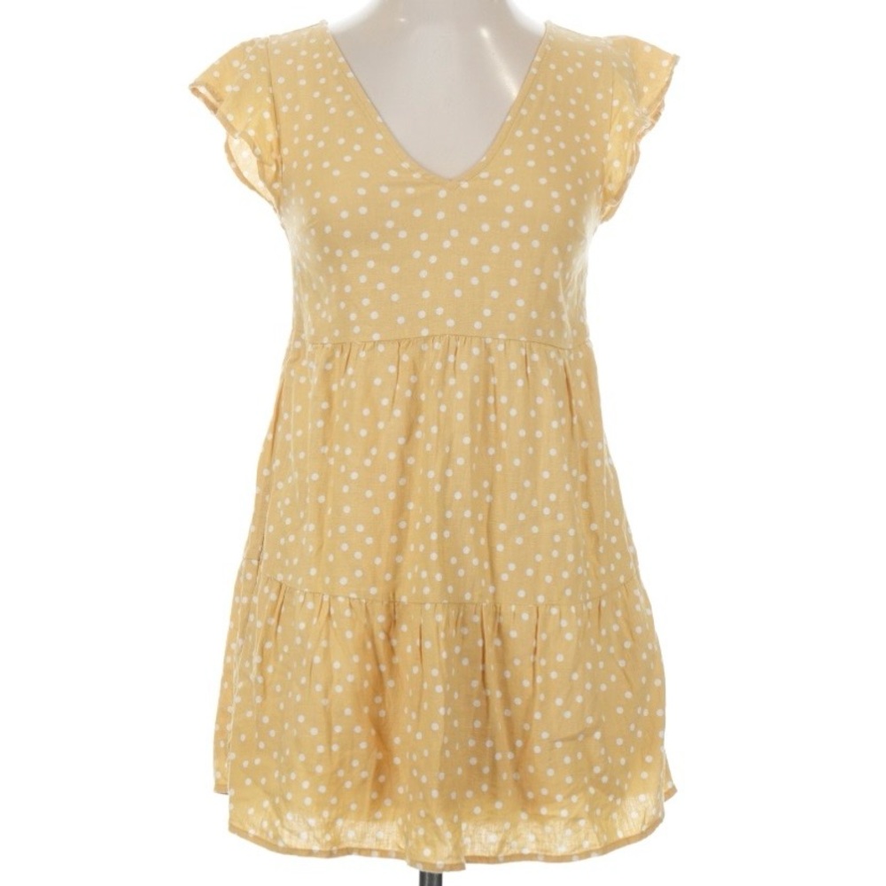 Abercrombie & Fitch Yellow Polka Dot Babydoll Dress